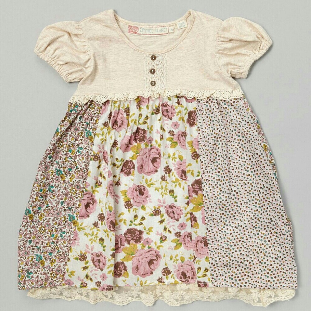 Free Planet | Floral Lace Underlay Boho Dress